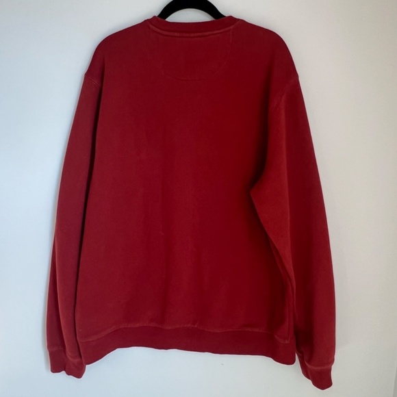 G.H. Bass & Co Men's Soft Fleece Crew Neck Sweatshirt Burgundy V-Stitch Neck XXL - Picture 8 of 11